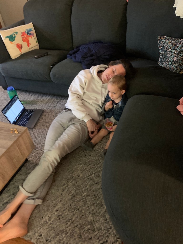 A classic Robinson family snack break.